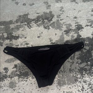 Victoria's Secret Black cricket strappy bikini bottom